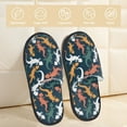 thumbnail image 2 of House Slippers for Women Men - Cartoon Lizard Gecko Multicolor Lightweight House Shoes Fuzzy Slippers, Soft Slip-On Cozy House Slippers for Woman Indoor Outdoor, 2 of 7
