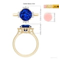 thumbnail image 5 of ANGARA Lab Grown 3.75 Ct Blue Sapphire Halo Engagement Ring for Women in 14K Yellow Gold (Size-9mm) | September Birthstone, Anniversary, Jewelry Gift for Women | Lab-Grown Blue Sapphire Ring, 5 of 8