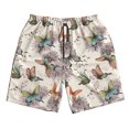 thumbnail image 2 of Honeii's Flying Butterflies-1 Print Men's Casual Shorts with Drawstring，Swim Trunks Quick Dry Beach Shorts, 2 of 5