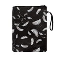 thumbnail image 2 of HELLHERO Book Sleeve Protector Pouch, 1 pc Polyester Fabric Pocket Book Carrying Case for Hardcover Notebook Journal Textbooks Paperbacks, 11.4 Inch X 8.66 Inch, Feathers, 2 of 8