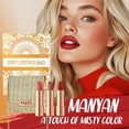 thumbnail image 2 of 3 Colors Matte Lipstick Set Long Lasting Lip stick 24 hr Lip stick for Women Waterproof Non-sticky Multi-occasions Professional Lipstick for Women lip balm with Exquisite Chain Bag 3.5gx3pcs, 2 of 9