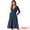 Navy Blue, variant on DARING DIVA Knit Ribbed Midi Deep V Wrap A-Line Dress XS Navy Blue