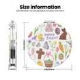 thumbnail image 3 of Salouo Happy Easter1 Print Travel Makeup Mirror,Pocket Mirror Portable Hand Mirror 2 x 1x Magnification Folding Makeup Mirror for Handbag and Purses-Round Shape, 3 of 9