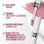 (2 pack) COVERGIRL Outlast All Day Lip Color with Top Coat, Heat Wave 050, 0.06 oz / 0.07 fl oz