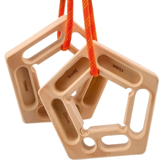 Wooden Climbing Hangboard with Ergonomic Grip for Home and Gym Strength Training