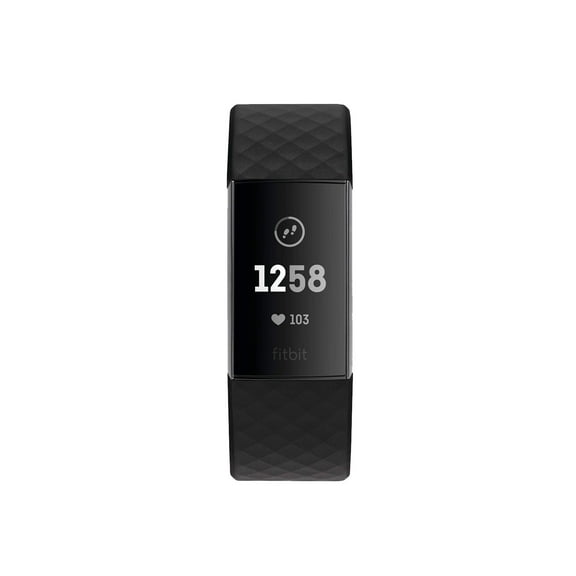 Fitbit Chɑrge 3 Fitness Activity Tracker Graphite/Black One Size 0.06 Pound New