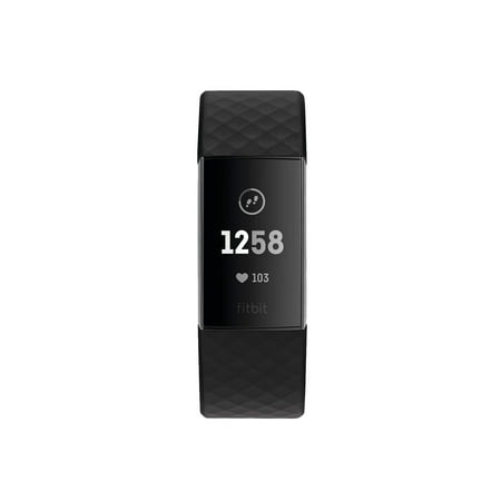 Fitbit Chɑrge 3 Fitness Activity Tracker Graphite/Black One Size 0.06 Pound New