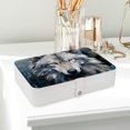 thumbnail image 6 of Wolf PU Leather Necklace Organizer Jewelry Boxes Display Case with Removable Compartment, Portable, 6 of 6