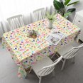 thumbnail image 2 of Polyester Oblong/Rectangle 60 x 102 Inch Washable Reusable Waterproof Table Cloth - Happy Birthday Table Cover for Birthday Party Theme Supplies/Decoration, 2 of 5