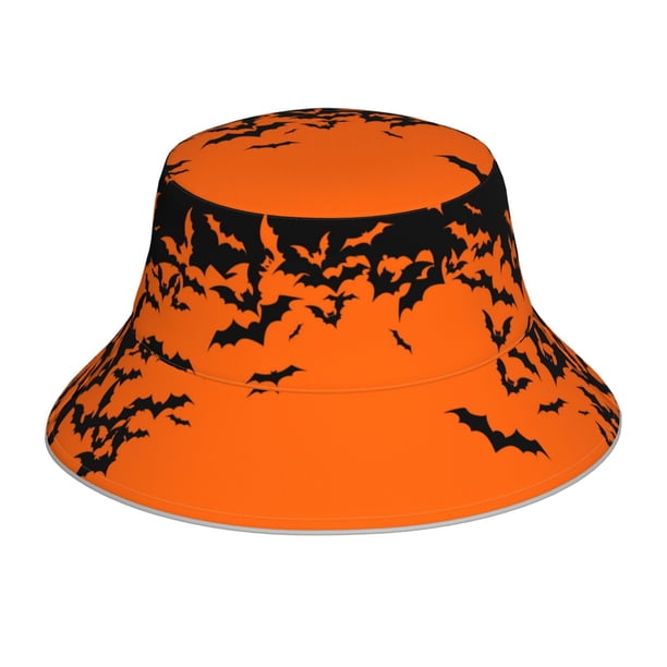 Balery Halloween With Black Bats Sombreros para el sol para hombre y mujer, sombrero de pescador con UPF 50+