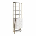 thumbnail image 4 of CosmoLiving Gwyneth Closet - 3 Drawers, White Marble, 4 of 9