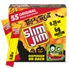 Slim Jim Smoked Meat Sticks, Original Flavor, 6g Protein Per Serving, 0.28 oz. (55-Count)