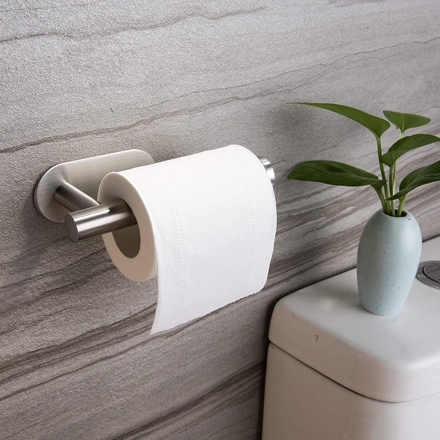 Details about   Self Adhesive Roll Holder Toilet Paper Holder No Drilling Required 