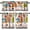 Beige-2, variant on Watercolor Floral Blackout Window Valance Gray Blue and Pink Peony Flower Blossom Thermal Insulated Printed Curtains Valance for Kitchen Living Room Cafe 54x18inch