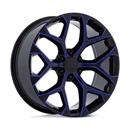20x9 Performance Replicas PR176 Gloss Black Machined Blue Wheel 6x5.5 (24mm)