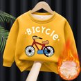 thumbnail image 2 of LIIPEE Boys Girls Hoodies Fall Winter Fashion Long Sleeve Thickened Warm Cartoon Printed Round Neck Pullover Hoodless Sweatshirt Child Soft Daily Wear Holiday Wear Hoodie,Yellow,8-10 Years, 2 of 3