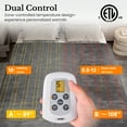 thumbnail image 4 of Royalcraft Heated Blanket Queen Size, Electric Throw Dual Control, 10 Heat Settings, 12 Hours Auto Off, Soft Flannel and Sherpa, Machine Washable, ETL Certified,Grey, 4 of 9