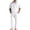 White, variant on Men's 2 Piece Hooded Short Sleeve Shirt And Long Pants Set, Lightweight Linen Style Casual Summer Outfit For Vacation, Daily Wear And Outdoor Loungewear,White,L