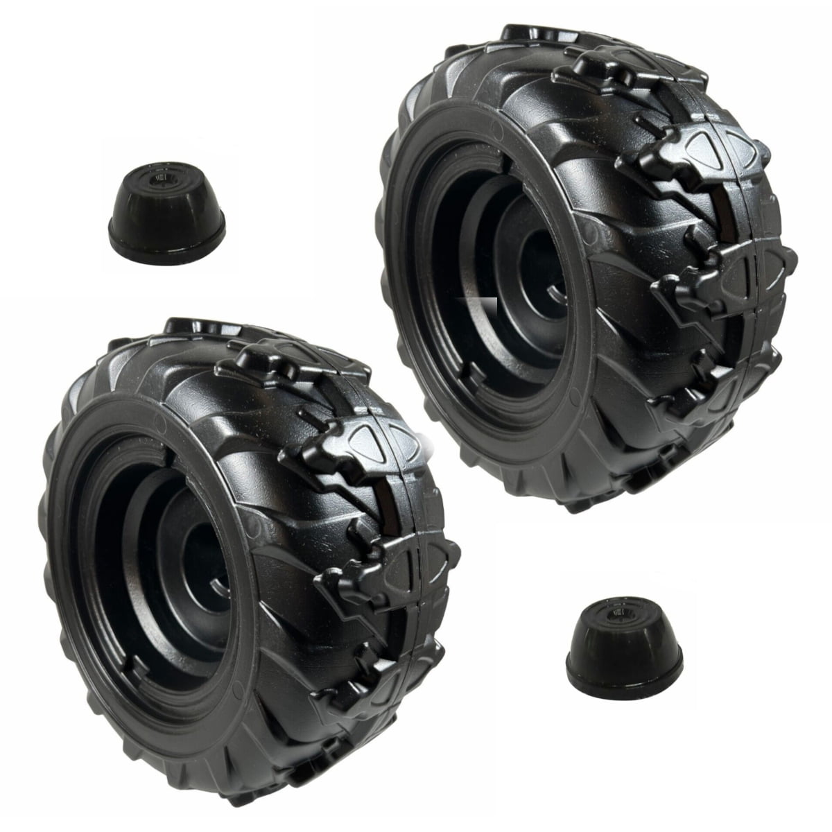 2 Genuine Power Wheels 39006454 Black Wheel For Jurassic World Dino