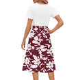 thumbnail image 5 of UVN Summer Dresses for Women Short Sleeve Ribbed Casual Midi Dress Ladies Floral Print Sundress with Pockets, 5 of 9