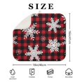 thumbnail image 4 of Red Christmas Snowflake and Plaid Pattern Dish Drying Mat for Kitchen 1 Pack, Ultra Absorbent Microfiber Dishes Drainer Mats,16x18in(41x46cm), 4 of 6