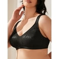 thumbnail image 4 of Deyllo Women's Non Padded Wireless Bras Plus Size Full Coverage Minimizer Bra, Black 36D, 4 of 13