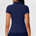 thumbnail image 5 of Women's V Neck Golf Shirts Short Sleeve Tennis Shirt Collared Workout Tops Quick Dry Navy, 5 of 5