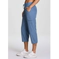 thumbnail image 4 of RBX Active Women's Relaxed Lightweight Woven Cargo Capri Pant, 4 of 11