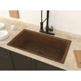 thumbnail image 3 of Gilbert Drop-in Handmade Copper 31 in. 0-Hole Single Bowl Kitchen Sink in Hammered Antique Copper, 3 of 8