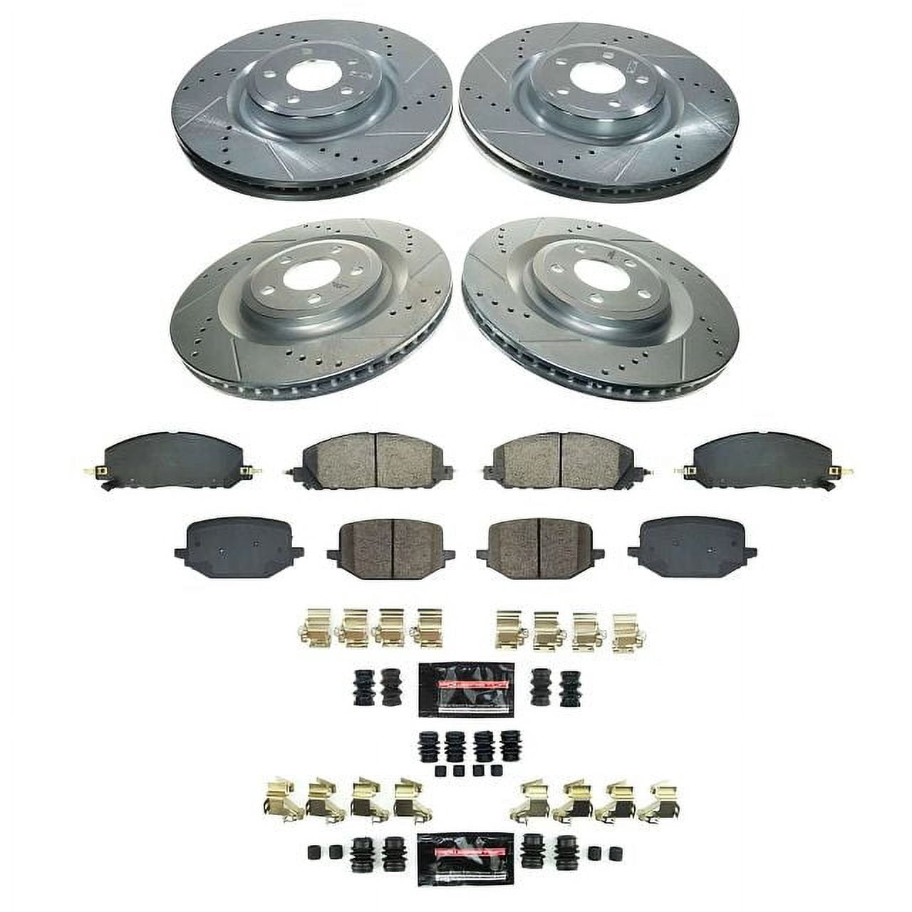 PowerStop Front and Rear Z36 Truck & Tow Carbon-Fiber Ceramic Brake Pad and Drilled and Slotted Rotor Kit Fits: FORD LINCOLN Select Models K8694-36