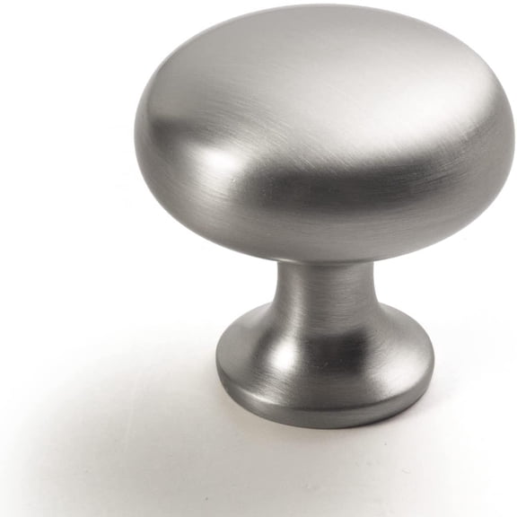 Goo-Ki 6 Pack Brushed Nickel Round Classic Cabinet Knobs Hardware for Bedroom Kitchen