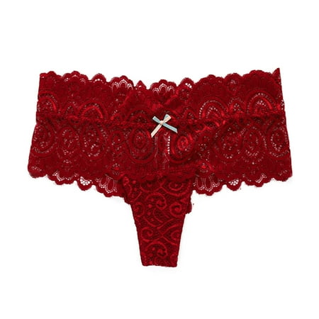 Upioiwer Womens Underwear Cotton Tanga Underwear For Women Women S Sexy Underpants Medium Waist High End Lace Pants Briefs Flat Angle Shaper Silk Panties For Women Palace Style  Lace Women Briefs