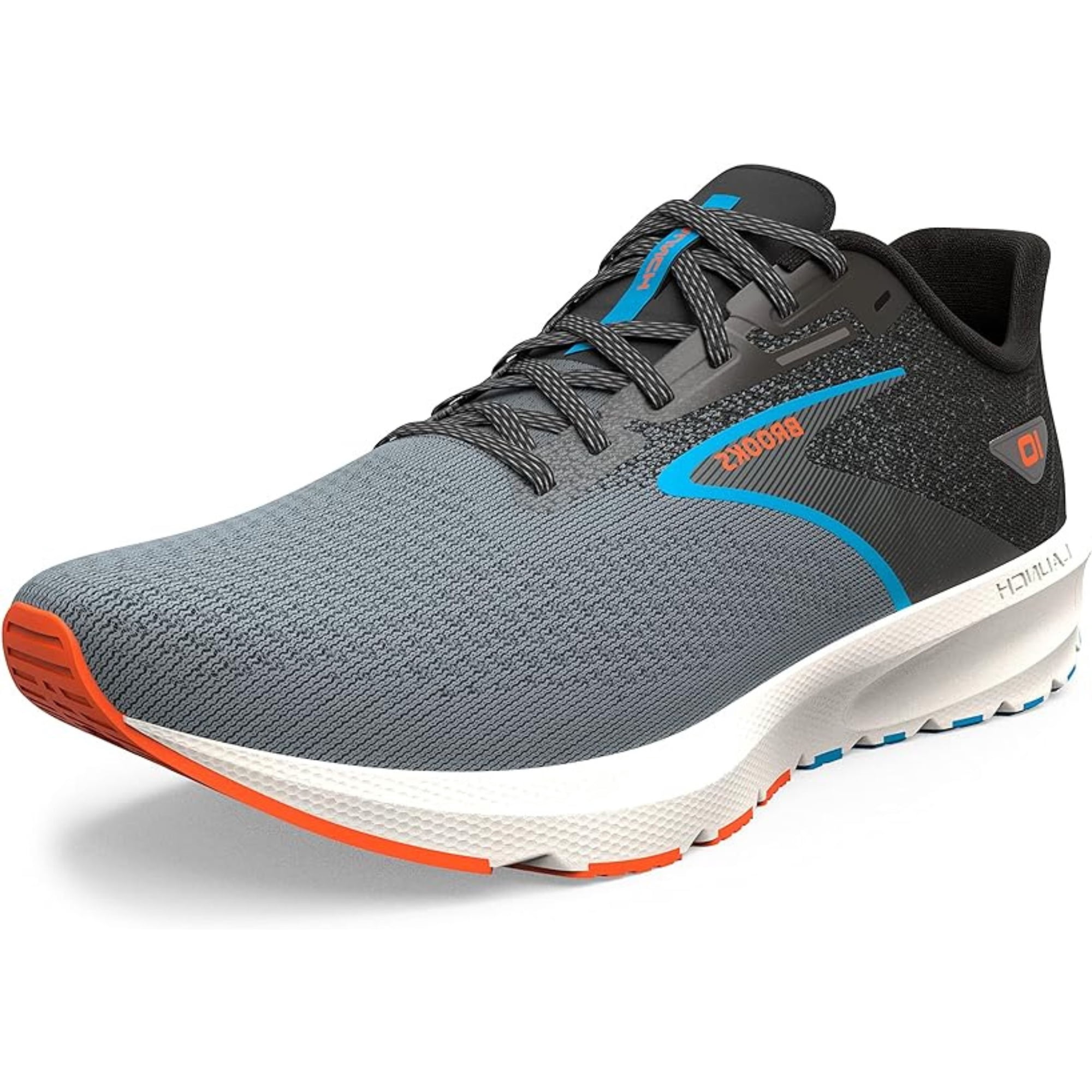 Brooks Launch 10 Men's Road Running Shoes, Sneaker, Mens Shoe Black/Grey