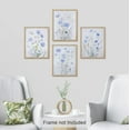 thumbnail image 3 of PixonSign Frameless Wall Art Blue Wildflowers Floral Botanical Prints, Set of 4 Nature Wildernes Paintings, Rustic Wall Décor, Flower Plants Adhesive Canvas Poster for Home Decor - 8"x10", 3 of 5