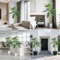 thumbnail image 4 of 6FT Artificial Monstera Plant - Realistic Fake Tropical Tree with Adjustable Leaves - Large Faux Monstera Deliciosa Plant for Home Decor, Office, Living Room - UV Resistant, 4 of 5