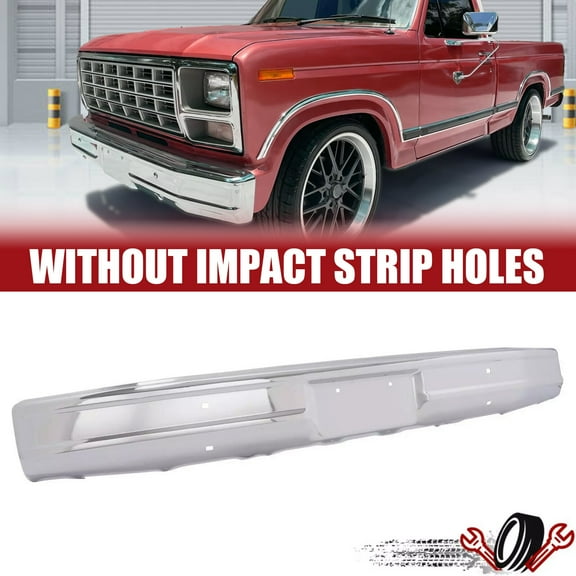 For Ford Bronco F100 F150 F250 F350 1980-1986 Chrome Front Bumper Face Bar