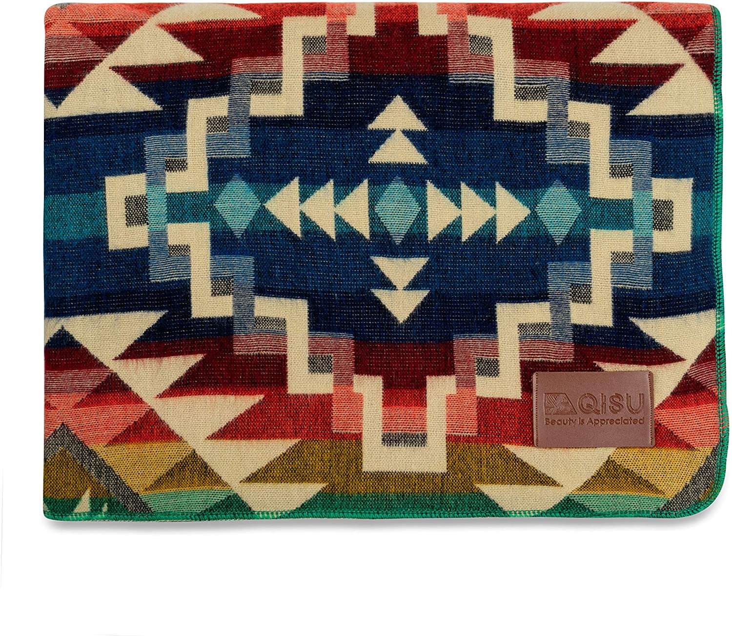 Qisu Wool Blanket | Large, Beautiful, Warm | 94 x 78 inches | Durable ...
