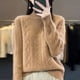 thumbnail image 2 of Suéter de otoño-invierno para mujer, jersey grueso de lana merino 100%, cuello alto, informal, de cachemira, moda coreana, novedad de 2024, 2 of 5