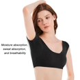 thumbnail image 5 of Delayuji Women's Silk Underarm Sweat Proof Breathable Perspiration Super Sweat Absorbent Pad Sweat Proof V Neck Vest Top Undershirt Black, 5 of 6