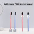 thumbnail image 2 of Paquete de 5 soportes para cepillos de dientes con ventosa, soporte para cepillos de dientes multifunción montado en la pared para dormitorio, baño y ducha, 2 of 5