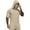 Khaki, variant on ZVNAΖH Men's Sun Protection Hooded T-Shirt, Short Sleeve Athletic Top with Face Mask for Workout & Outdoor, S-3XL