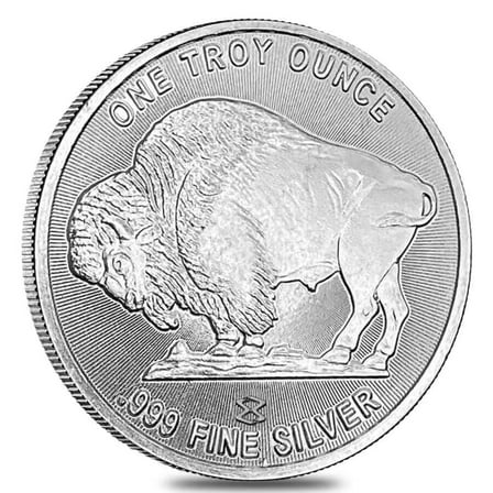 1 oz Elemetal Buffalo Silver Round .999 Fine