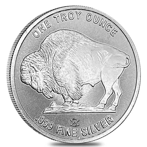 1 oz Elemetal Buffalo Silver Round .999 Fine