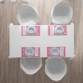 thumbnail image 4 of Ambesonne Hippie Place Mats Set of 4, Boho Oriental Motif, Standard Size, Magenta and White, 4 of 4