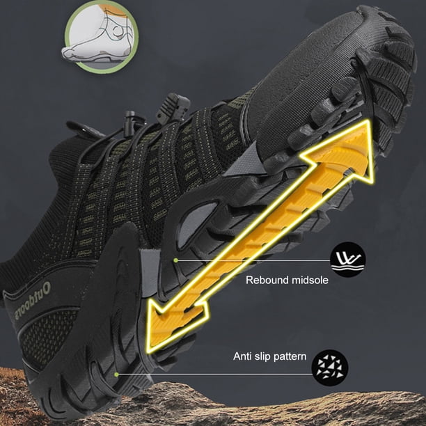 Zapatos de senderismo Aqua Shoes - Zapatillas de buceo transpirables para senderismo (verde militar 43)