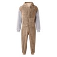 thumbnail image 3 of AWZXDE Boys Play Jumpsuits Hooded One Piece Outfit Zip Front With Side Pockets For Holiday Indoor Wear Family Gatherings And Casual Home Play, 3 of 7