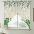 thumbnail image 2 of St. Patrick's Swag Valances for Windows, Kitchen Window Curtains Over Sink, Luck Shamrock Eucalyptus Leaves Flowers Vintage Window Treatment Curtains for Living Room/Bedroom 2 Panel Sets 36"x45", 2 of 8