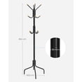 thumbnail image 5 of SONGMICS Perchero de Metal, Perchero de Pie, con 12 Ganchos y 4 Patas, Colgar Ropa, Sombrero y Bolso, Entrada, Salón, Dormitorio, Negro, 5 of 5