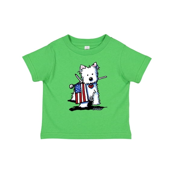 Inktastic US Flag Westie Boys or Girls Toddler T-Shirt