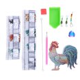 thumbnail image 4 of Rhinestone Art, Fine Workmanship Simple Operation Small Volume DIY Production Rooster Pattern Rhinestone Painting  For Outdoors Garden For Home, 4 of 8